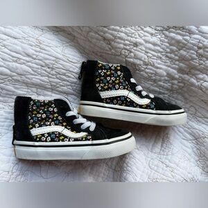 Vans Kids Black Multicolor Floral High-Tops
